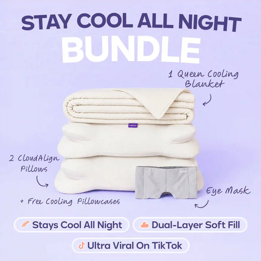 CloudCool™ Cooling Comforter + 2 CloudAlign Pillows + Weighted Eye Mask